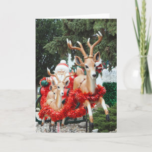 Blankkarte Santa & Reindeer Feiertagskarte