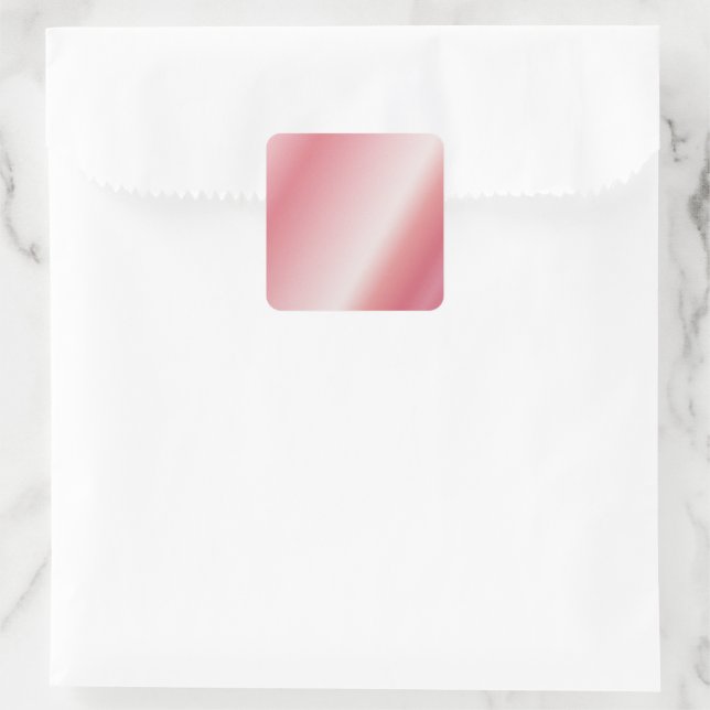Blanko-Roségold-Vorlage Benutzerdefinierter Text N Quadratischer Aufkleber (Tasche)