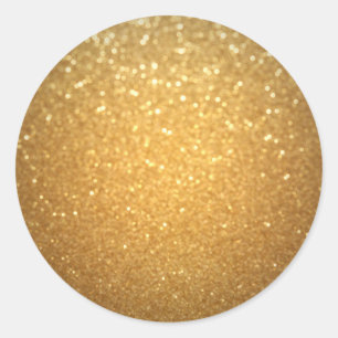 Blanko-Vorlage Trendiges Gold Glitter Modern Elega Runder Aufkleber