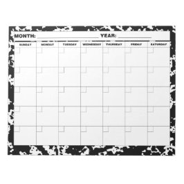 Blankokalender Notizblock