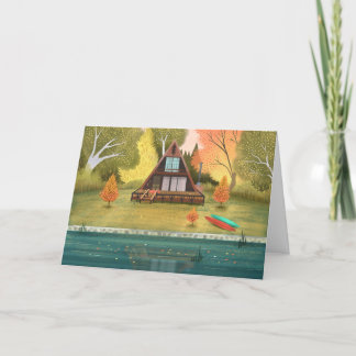 Blankokarte A-Frame Kabine Karte