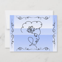 Blankokarte für die Periwinkle Linie Dankeskarte