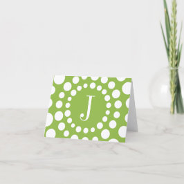 Blankokarte für grüne Vorlagen für Monogramm