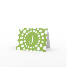 Blankokarte für grüne Vorlagen für Monogramm