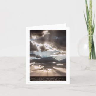 Blankokarte für Sonnenstrahlen auf Inspiration Karte
