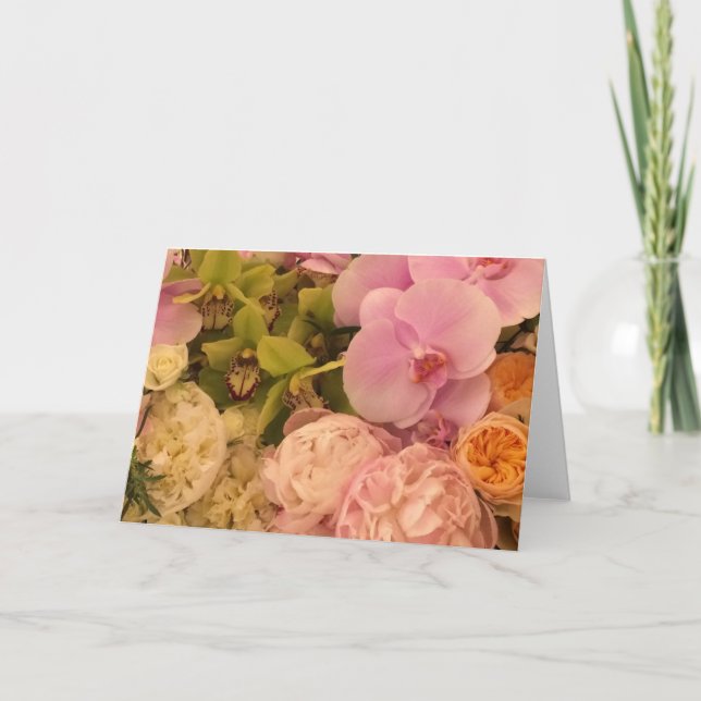 Blankokarte Orchid und Peony Karte (Vorderseite)