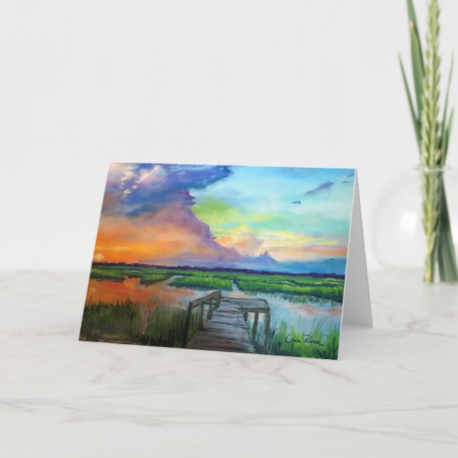 Blankokarte "Sunset at Lady Lake" Karte (Vorderseite)