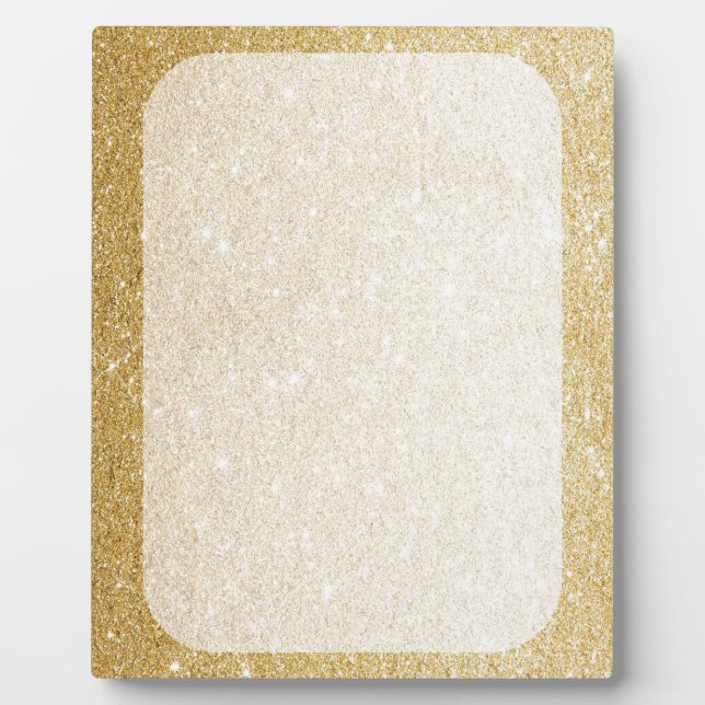 Blankovorlage für den Glitzer in Gold zur Anpassun Fotoplatte (Vorderseite)