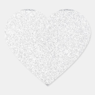 Blankovorlage für Silver Glitzer Herz-Aufkleber
