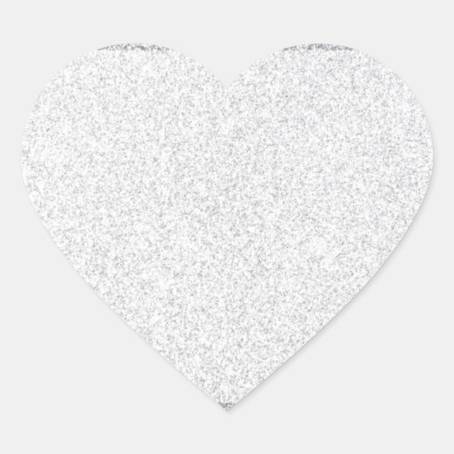 Blankovorlage für Silver Glitzer Herz-Aufkleber (Vorderseite)