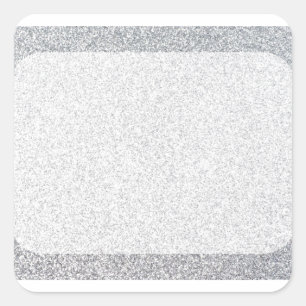 Blankovorlage für Silver Glitzer Quadratischer Aufkleber