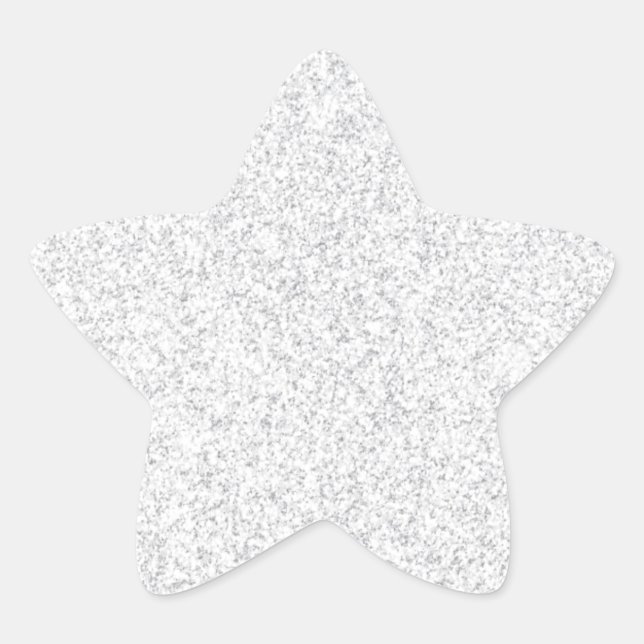 Blankovorlage für Silver Glitzer Stern-Aufkleber (Vorderseite)