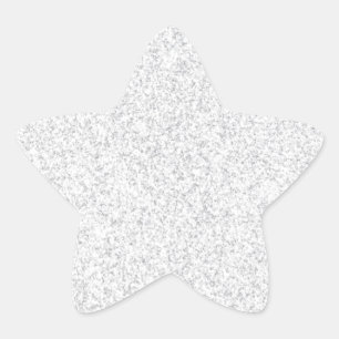Blankovorlage für Silver Glitzer Stern-Aufkleber