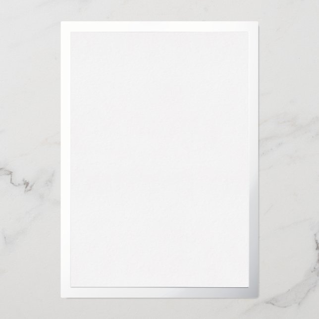 Blanksilber Folieneinladung (Vorderseite)