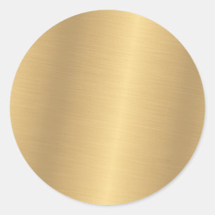 Blankvorlage Elegantes Faux-Gold-Metall-Look Runder Aufkleber
