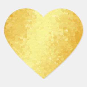 Blankvorlage Glamouröser Gold-Look Herzen Herz-Aufkleber