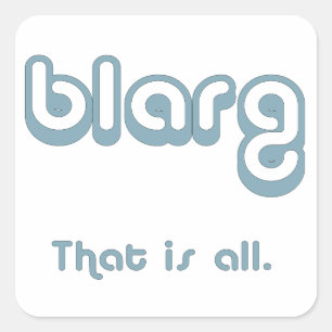blarg. quadratischer aufkleber