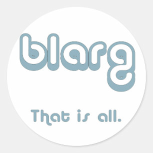 blarg. runder aufkleber