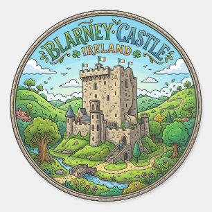 Blarney Castle Irland Runder Aufkleber