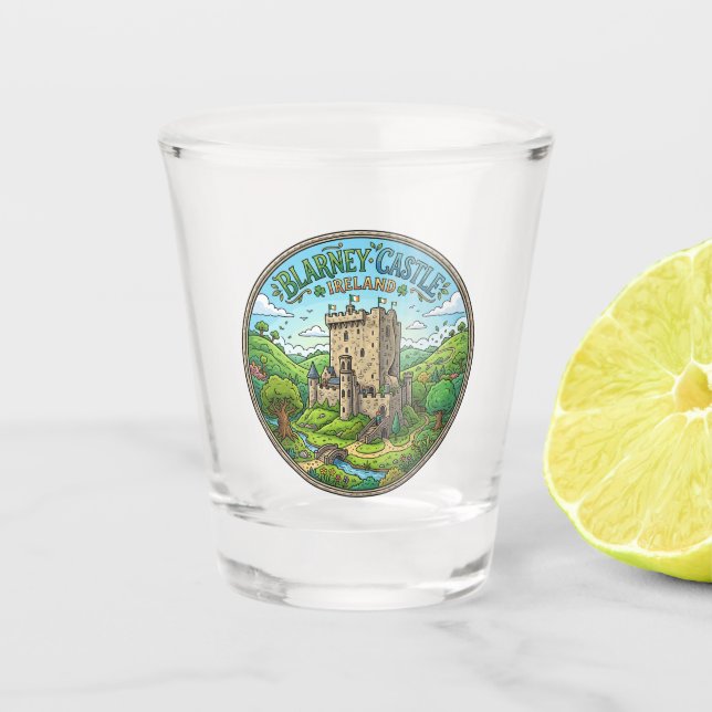 Blarney Castle Irland Schnapsglas (Vorderseite)