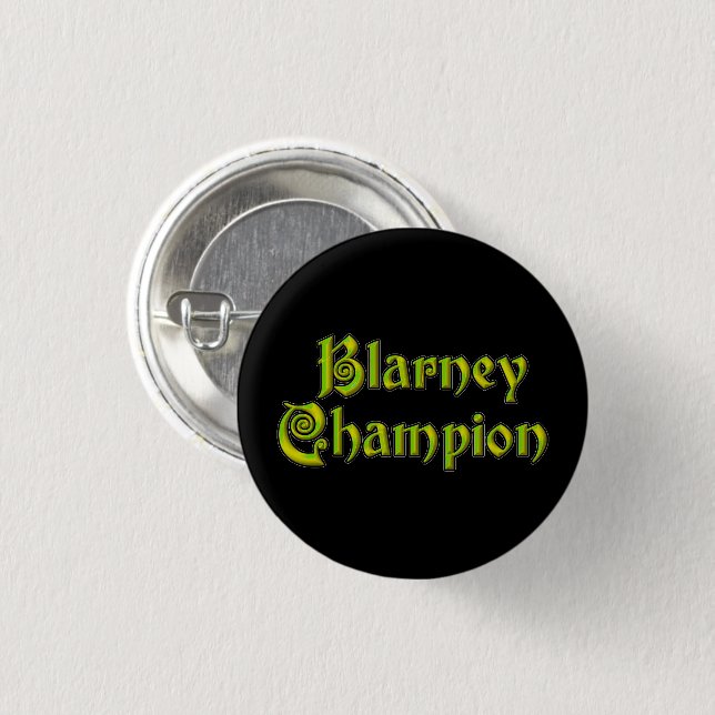Blarney Champion black small button (Vorne & Hinten)