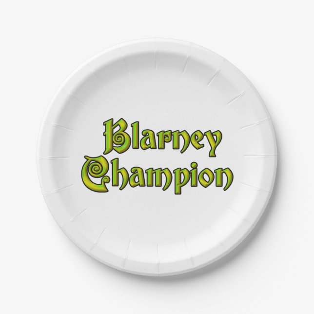 Blarney Champion Papier Teller (Vorderseite)