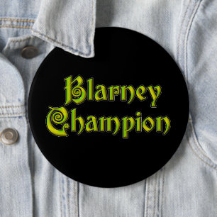Blarney Champion schwarzer kolossaler Knopf Button