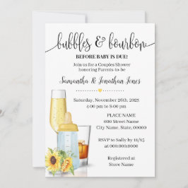 Bläschen & Bräune vor Baby wegen Sonnenblumen Dusc Einladung