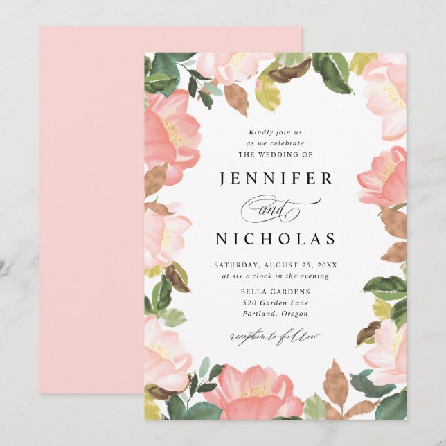 Bläschen | Hochzeit Einladung (Vorne/Hinten)