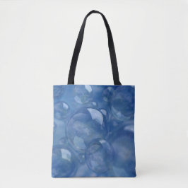 Bläschen in blau auf dieser handlichen Tasche