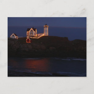 Bläschen Leuchtturm Postcard Holiday Lights Postkarte