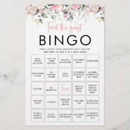 Bläschen | Suchen Sie die Gast-Bingo-Spielkarte
