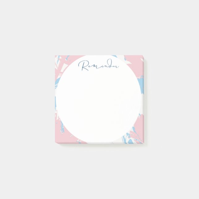 Bläschen und Abstrakter Kreis Post-it Klebezettel (Vorderseite)