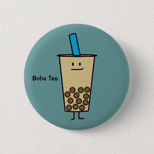 Blase Boba Perlen-Milch-Tee-Tapiokabälle Button