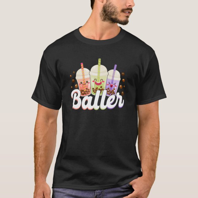 Blase Boba Tea Baller T-Shirt (Vorderseite)