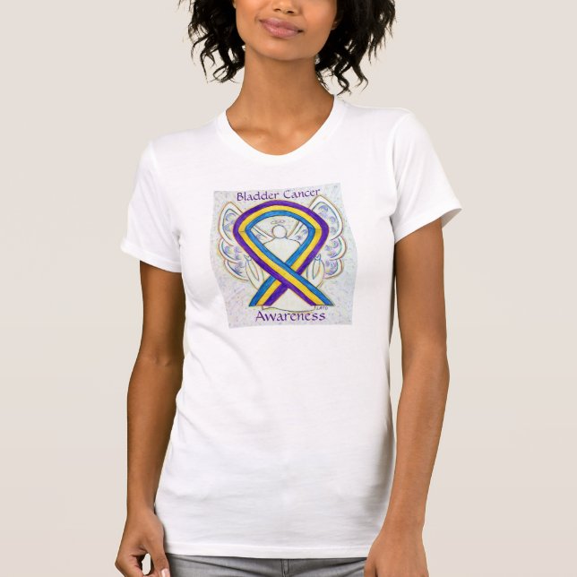 Blase Cancer Awareness Ribbon Angel Art Shirt (Vorderseite)