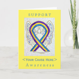 Blase Cancer Awareness Ribbon individuelle Karte