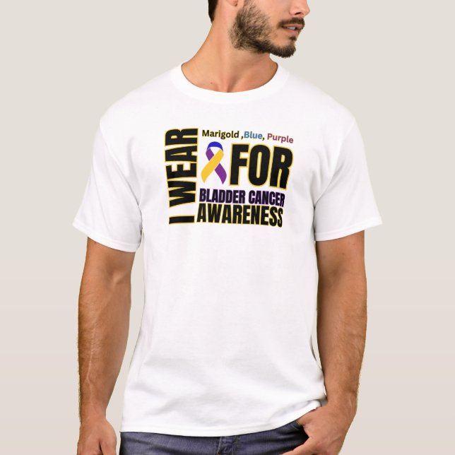 Blase Cancer Awareness Ribbon T-Shirt (Vorderseite)