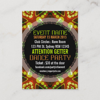 Blase Dots EVENT PARTY Mini-Flyer Visitenkarte