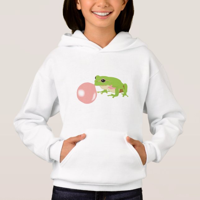 Blase Gum Frosch blasen Blase Hoodie (Vorderseite)