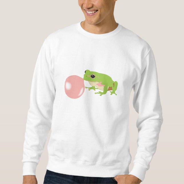 Blase Gum Frosch blasen Blase Sweatshirt (Vorderseite)