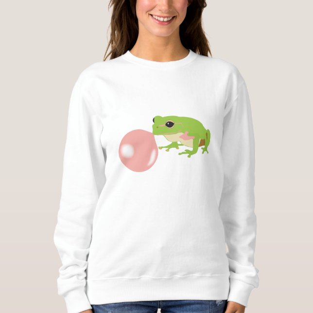 Blase Gum Frosch blasen Blase Sweatshirt (Vorderseite)