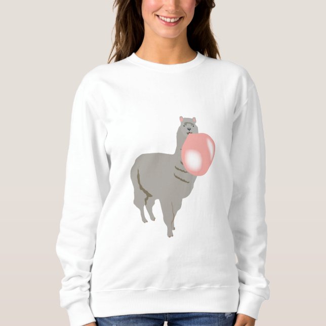 Blase Gum Llama Blasblase Sweatshirt (Vorderseite)