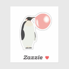 Blase Gum Pinguin Blasen Blase Aufkleber