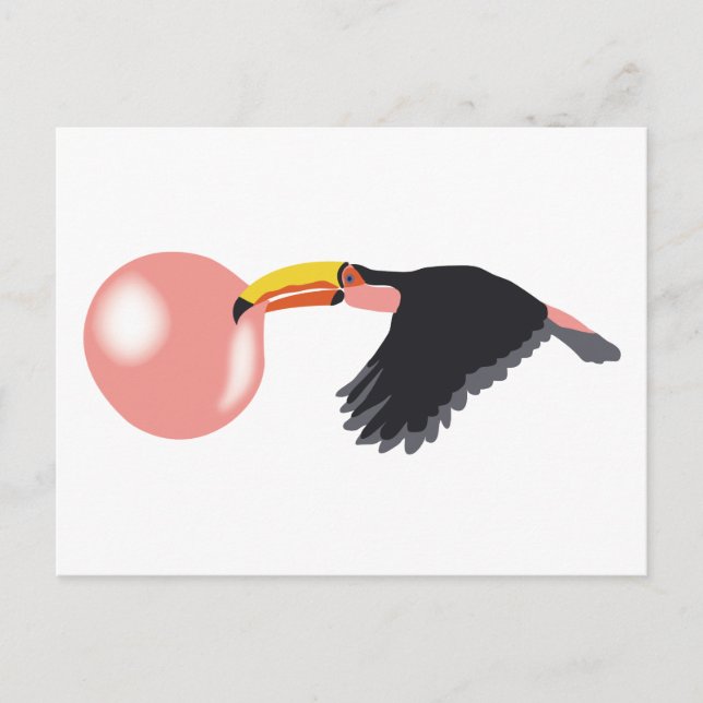 Blase Gum Toucan blasen Blase Postkarte (Vorderseite)
