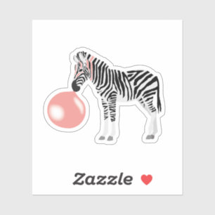 Blase Gum Zebra Blasen Blase Aufkleber