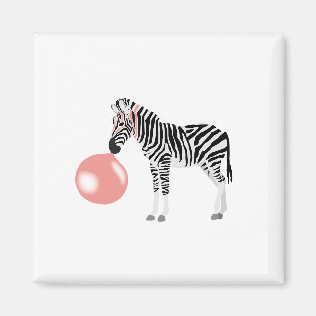Blase Gum Zebra Blasen Blase Magnet (Vorne)