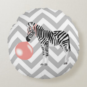 Blase Gum Zebra Blasen Blase Rundes Kissen
