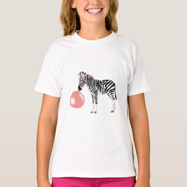 Blase Gum Zebra Blasen Blase T-Shirt (Vorderseite)