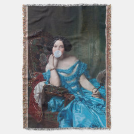 Blase Gummi Diva in blauem Satin Decke